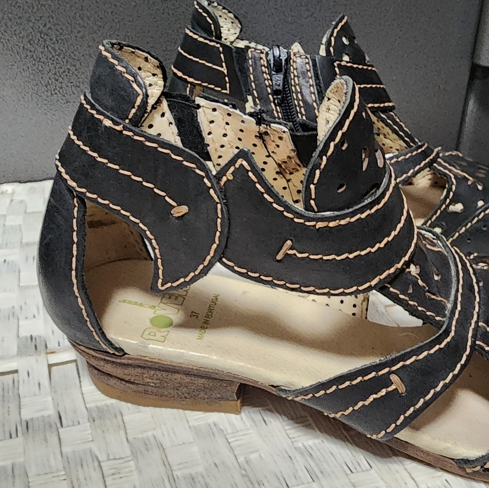 Rovers women's heels cutout side zip‎ 37 Leather Black - Picture 3 of 11